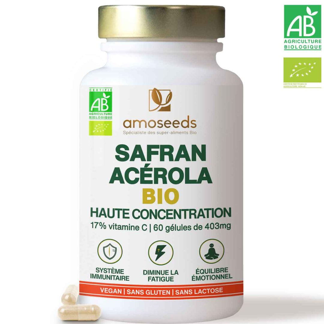 Safran & acérola Bio Safr'Inside 17% vitamine C 60gél